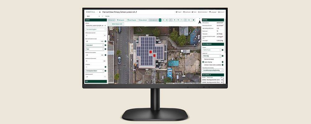 Scherm met calculator 1000×400